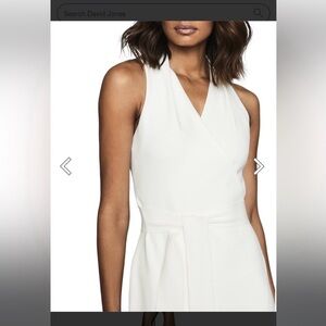 Reiss Macy Halter Knit Bodycon Dress in White, Size small